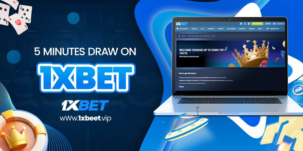 5 minutes draw on 1xbet